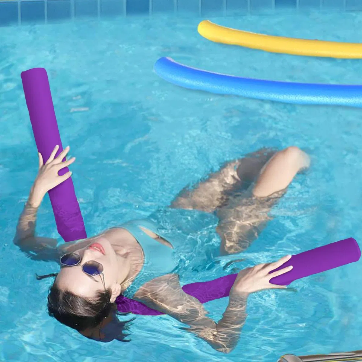 Pool Noodle Foam – Aiuto galleggiante per nuoto con connettore, tubo multiuso in schiuma morbida, galleggiante da 156 cm, schiuma ad alta densità resistente agli urti, qualità EPE flessibile, per
