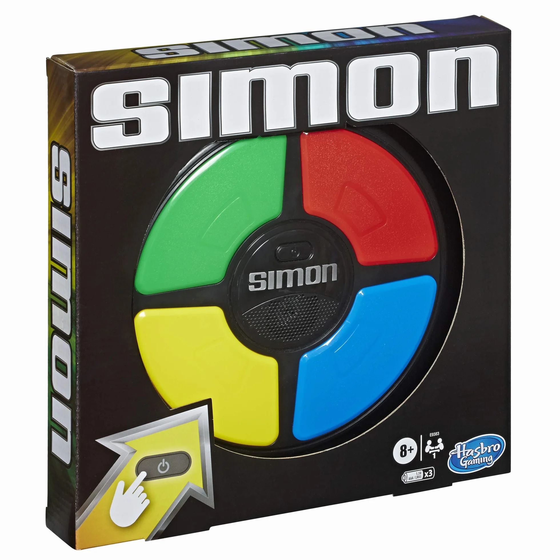 Hasbro Gaming Simon Classic, Gioco da Tavolo Elettronico di Memoria Interattivo, per Bambini e Bambine di 8+ Anni, Giocattolo Portatile con Luci e Suoni per 2 Giocatori