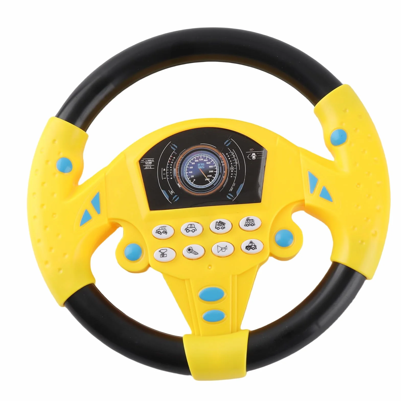 Tnfeeon Volante Copilota per Bambini Simulazione Giocattolo Volante con Luce E Suono Guida Giocattoli Educativi per La Prima Infanzia(Giallo)