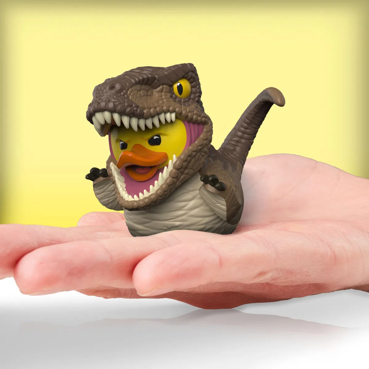 TUBBZ Mini: Jurassic Park - Velociraptor Mini Anatra Cosplay In Vinile da Collezione