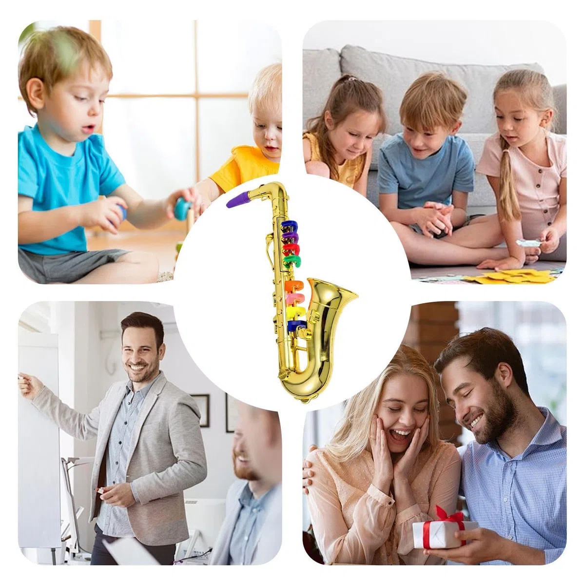 Sassofono Giocattolo per Bambini | Strumento a Fiato | Giocattolo Musicale - per Compleanno Festa Scuola Esibizioni Palco Ruoli Spettacolo Talento Regalo Bambini Bambine