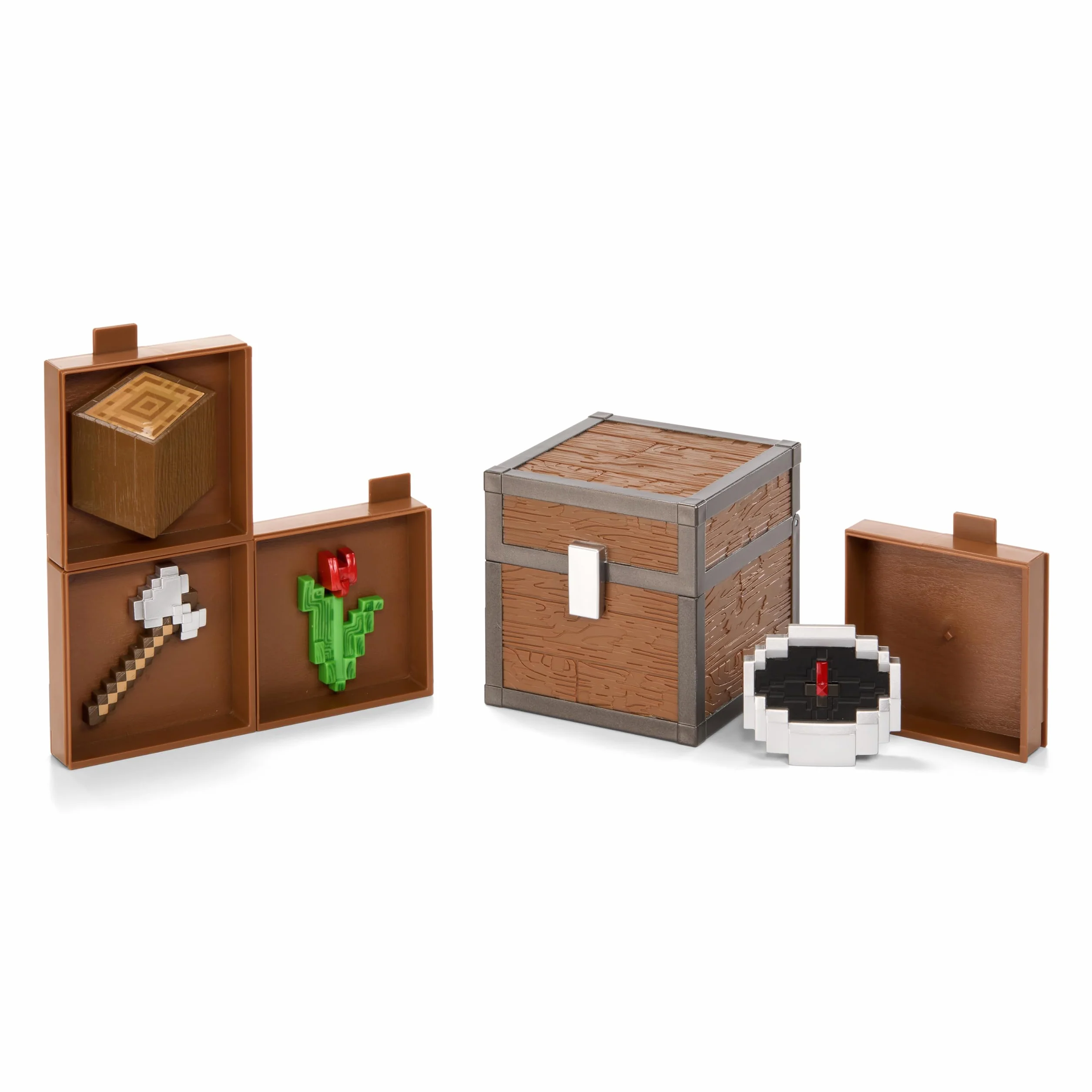 NOBLE Minecraft Set Foresta Bottino Cassa 10Cm