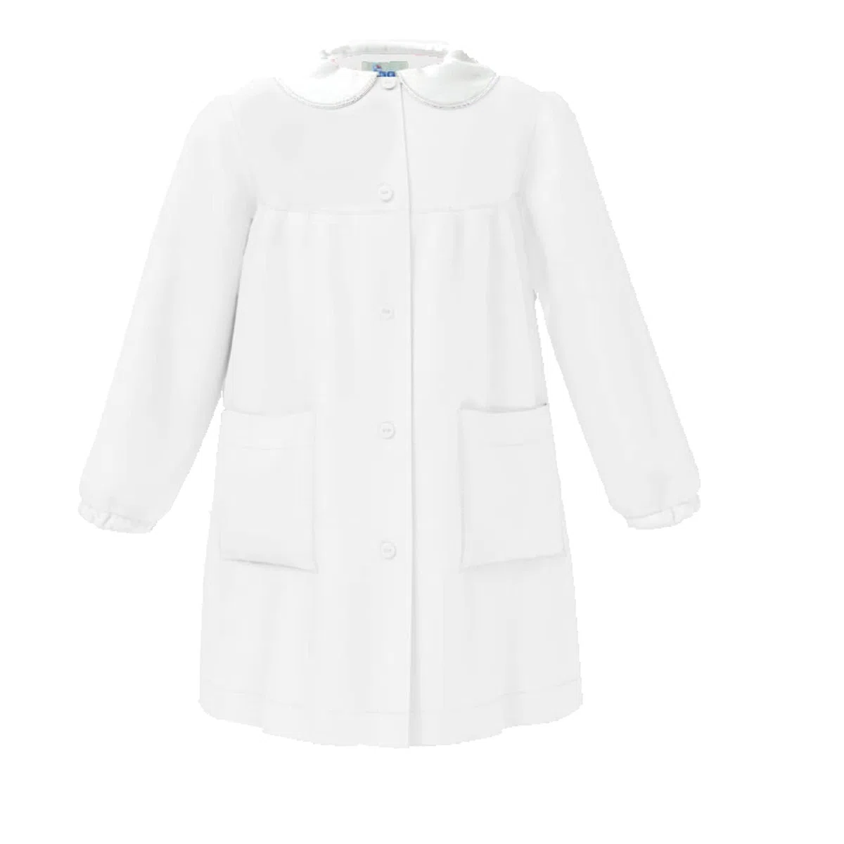 siggi Grembiule Asilo e Elementare, Bambina e Ragazza Con chiusura Bottoni o Zip. Bianco, Blu o Quadretto Rosa.