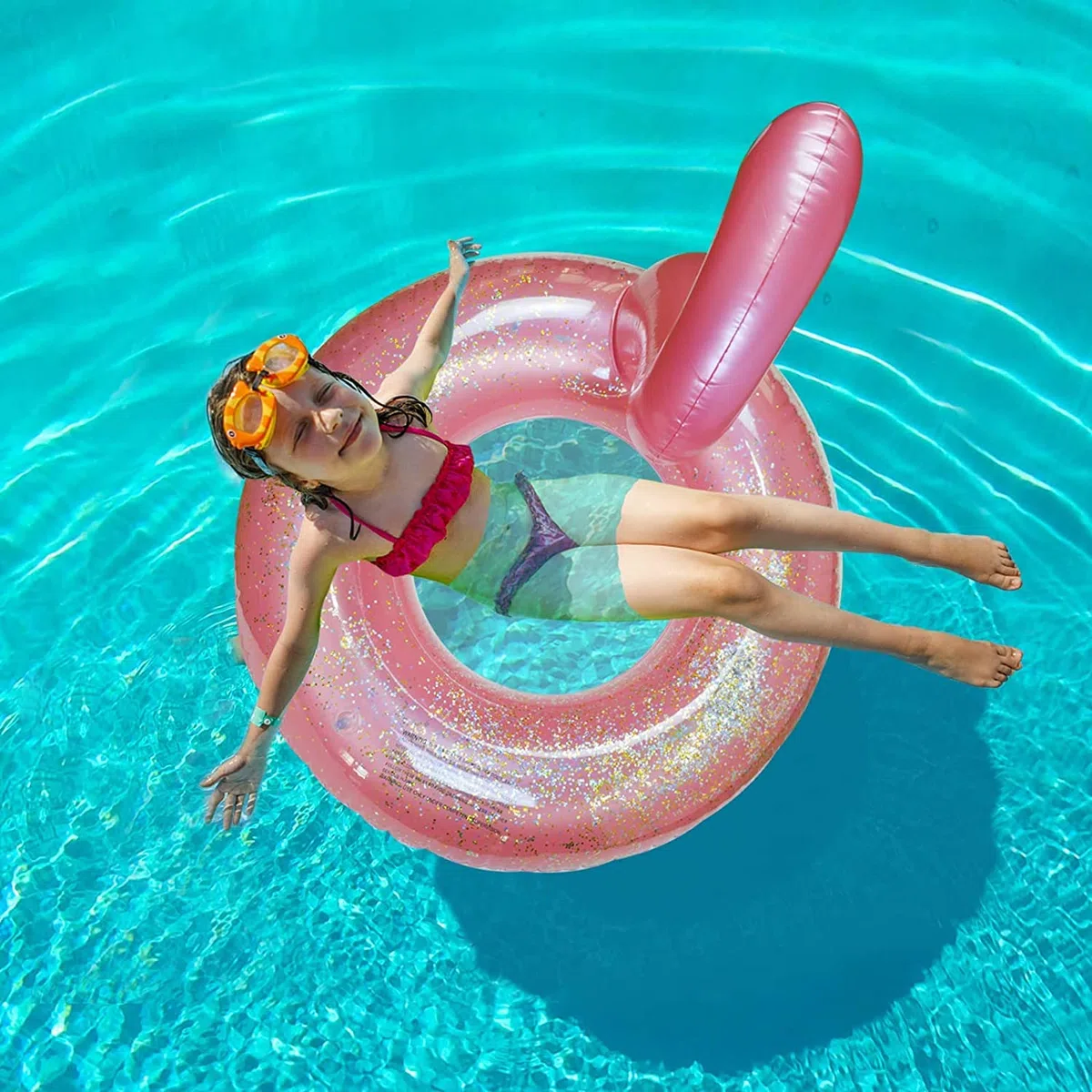 Anello di Nuoto, Gonfiabile Salvagente Piscina ,Anello di Nuoto, Galleggiante Anello di Nuoto,Salvagente fenicottero con paillettes， Anello da Nuoto Flamingo , Materiale: PVC, Per Bambini e Adulti
