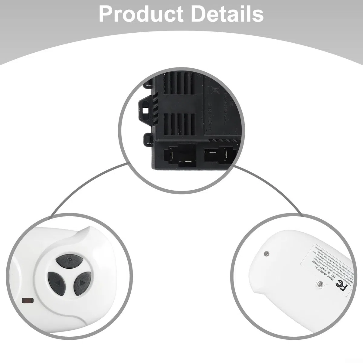 ReachMall Ricevitore per Telecomando di Auto Elettriche per Bambini, Controller per Macchinina per Bambini, Ricevitore per Auto Giocattolo, Parti di Ricambio per Auto Elettriche (Set Completo JR1858RX