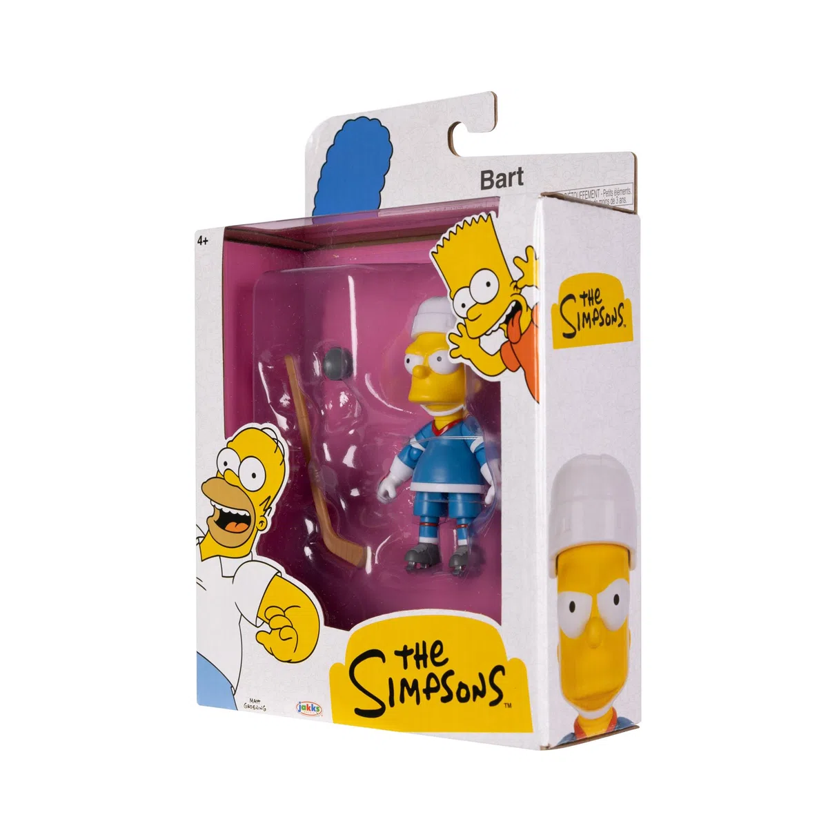 The Simpsons Bart da hockey da 12,7 cm con bastone da hockey e disco
