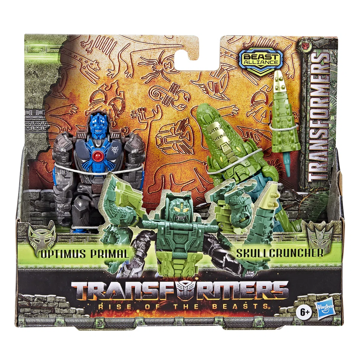 Transformers: Il Risveglio, Beast Alliance, Beast Combiner, confezione da 2 con giocattolo di Optimus Primal, dai 6 anni in su, 12,5 cm