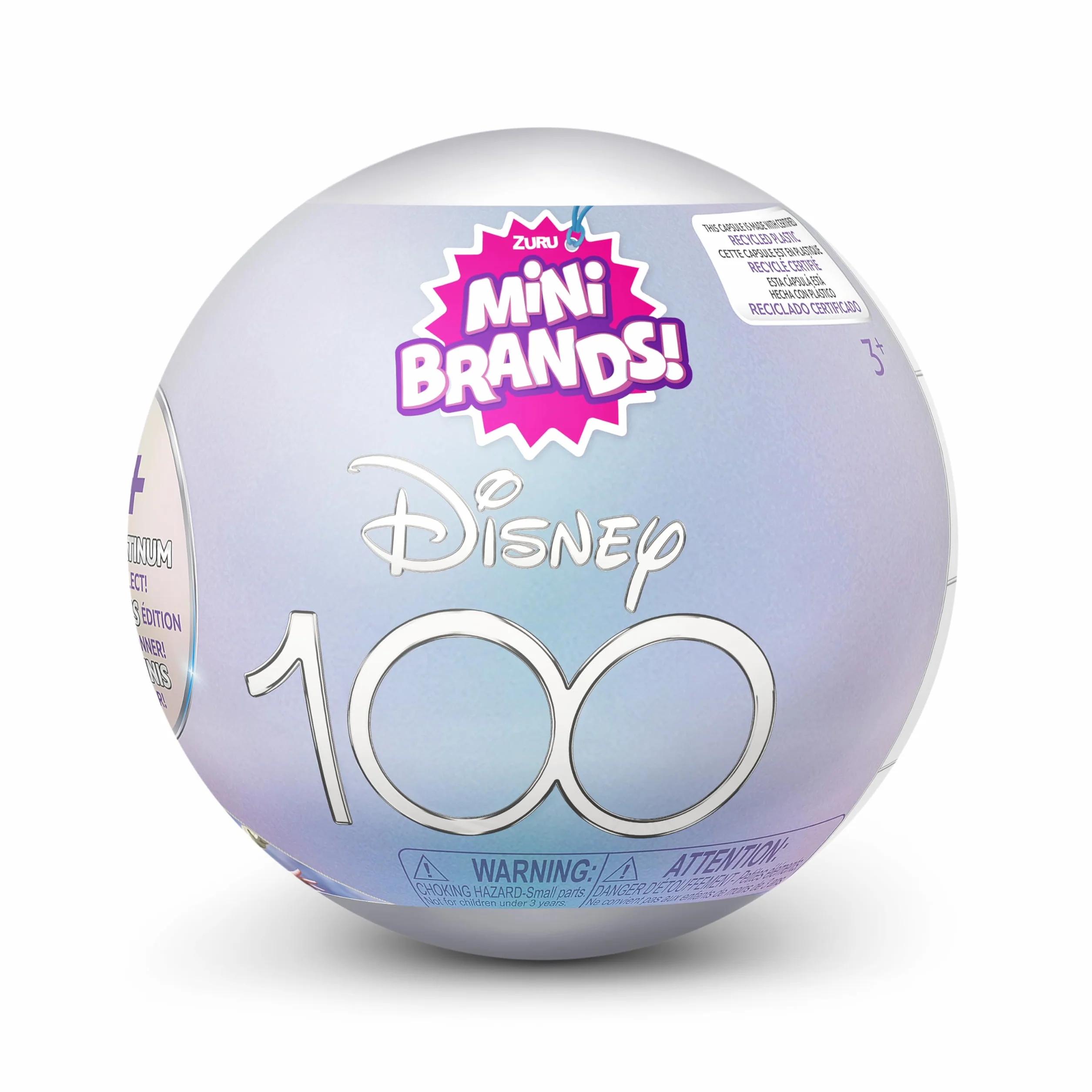 5 Surprise 77426 100 Years of Wonders, Mini Brands Disney Platinum Limited Edition, capsula a sorpresa a capsula singola, giocattolo da collezione originale in miniatura, singolo