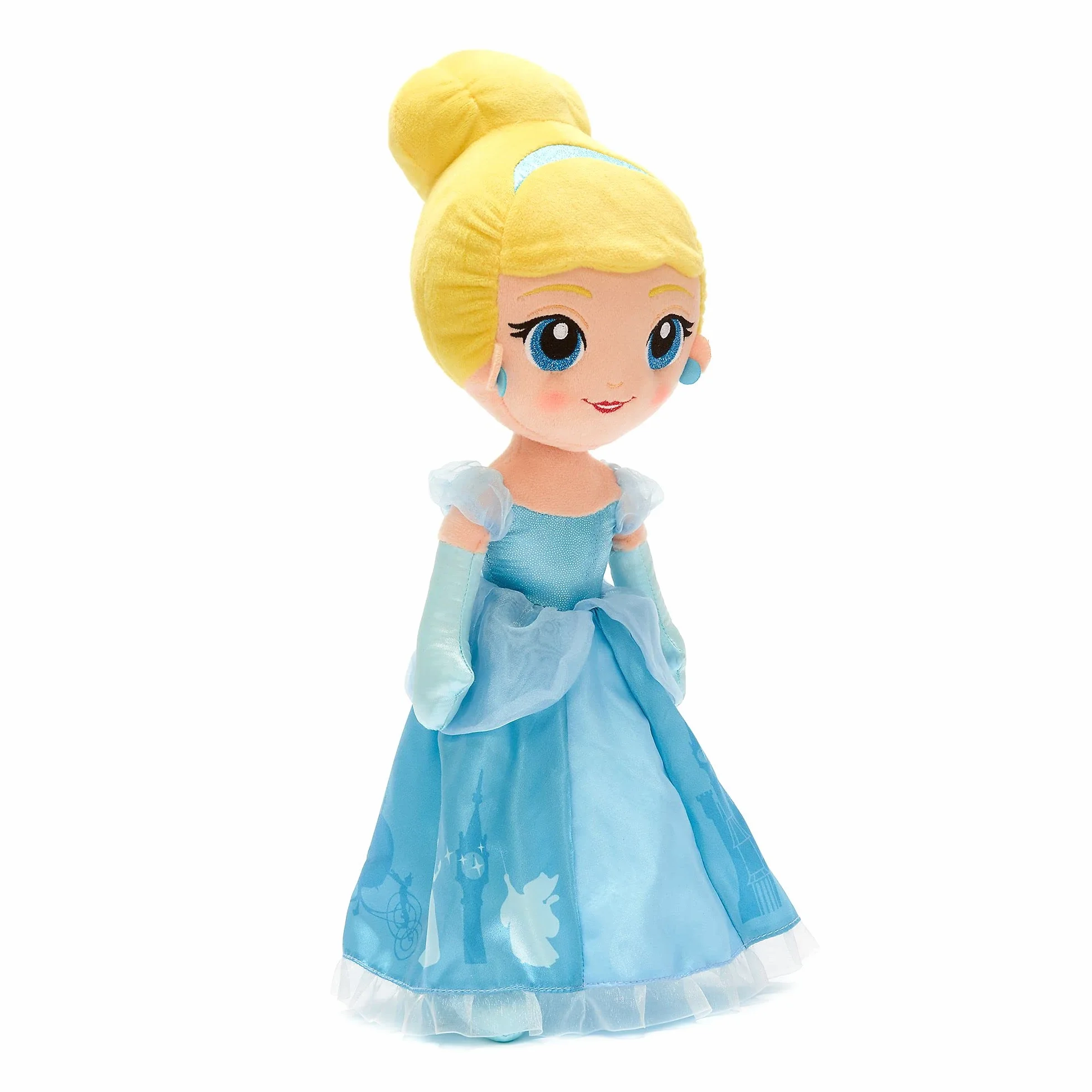 Disney Store bambola ufficiale di peluche per bambini Cenerentola, 37 cm, personaggio classico in peluche in abito iconico, dettagli ricamati e finitura morbida al tatto