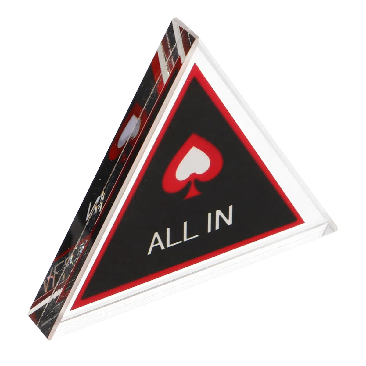 Yardwe Pulsante Del Dealer in Acrilico Forma Triangolo Per Poker Doppio Fiches Da Gioco Per Giochi Intrattenimento Per Feste e Attività All