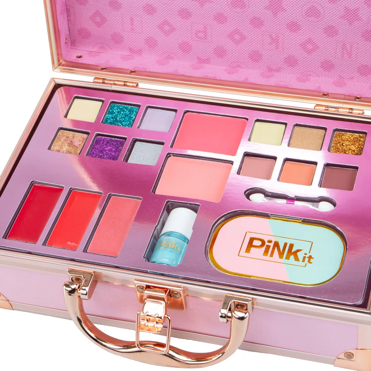 Make Up Travel Case, 1 Valigetta con Specchio e Set di Trucchi per Bambini