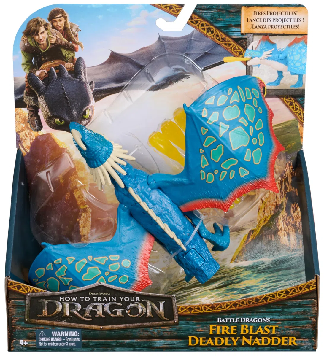 DreamWorks Dragons, Dragon Trainer, Draghi da Battaglia, Tempestosa Sputafuoco, Drago da 25 cm, Giocattoli per Bambini e Bambine, 4+ Anni