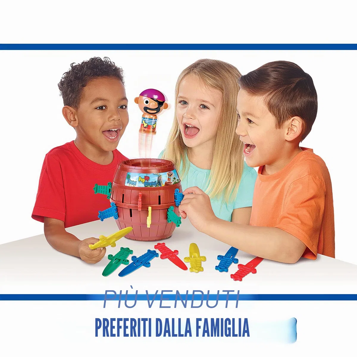 Tomy - Pop Up Pirate Bambini Gioco Di Abilità Fino-Motorie, T7028A1