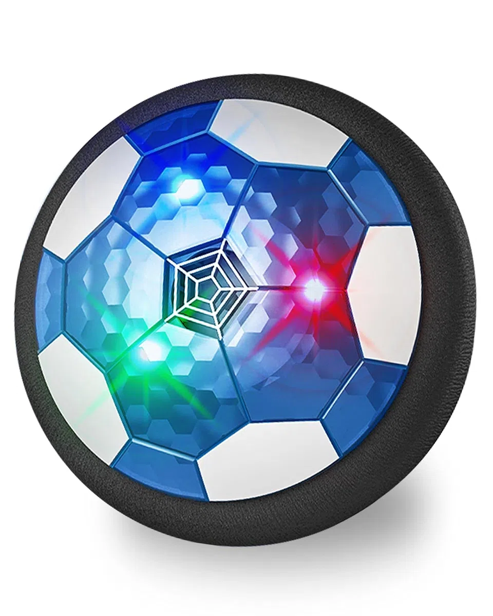 Maxesla Pallone Calcio Fluttuante Ricaricabile, Pallone Fluttuante con LED Luce Air Power Soccer Disc da Allenamento in Schiuma Morbida Paraurti per Indoor & Outdoor, Giocattoli Sportivi per Bambini