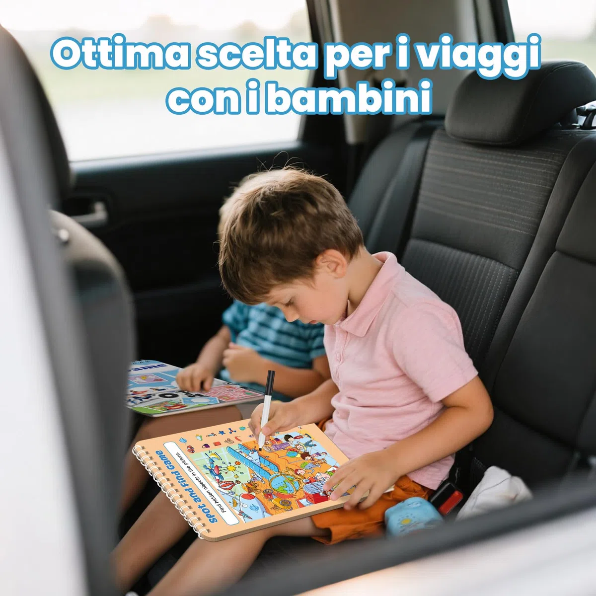 Elfew 2 Confezioni di Giochi Riutilizzabili per Attività per Bambini Età 4-8, 8-12, Giochi da Viaggio Includono 56 Giochi Diversi, 1-2 Giocatori, Giocattolo e Strumento di Apprendimento per Attività