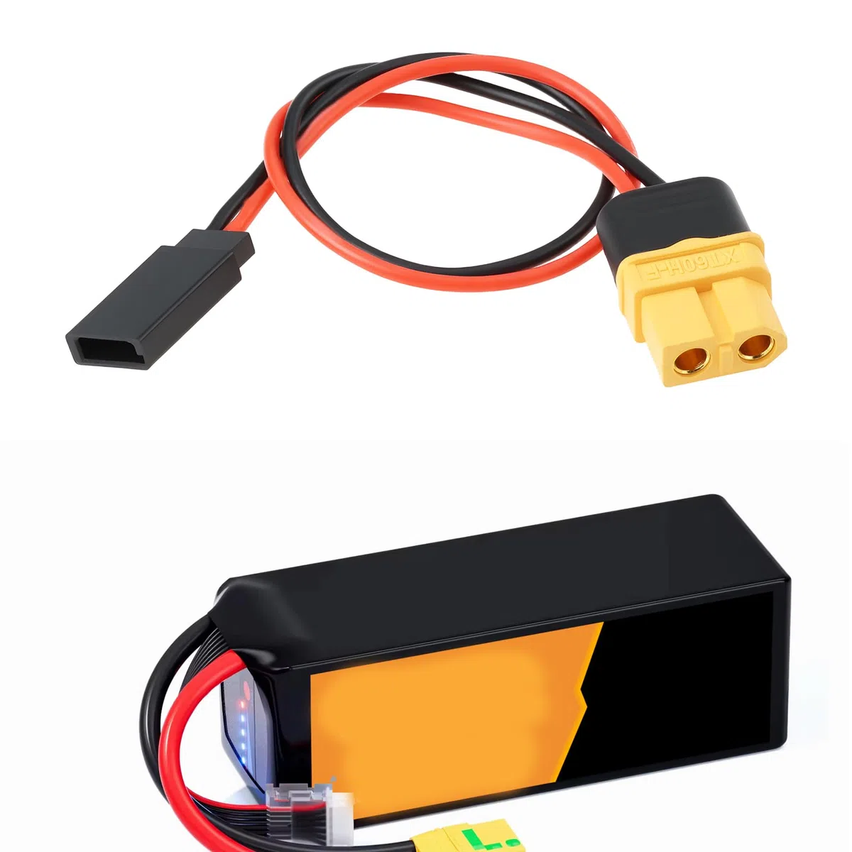 2Pcs XT60 Socket a Futaba Cavo di Ricarica 20cm 20AWG per Drone RC Modello Batteria