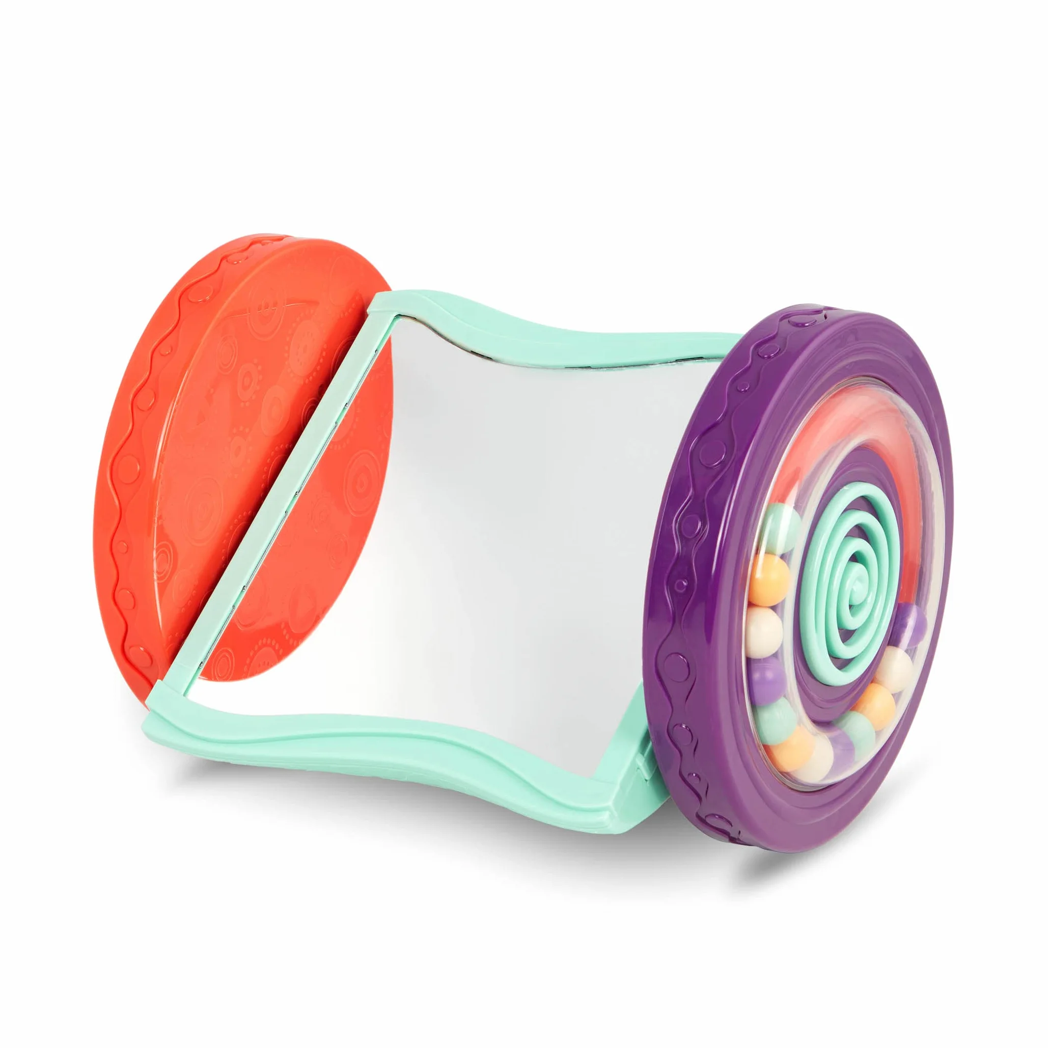 B. toys - Guarda-Senti - Specchio attività per Bambini - Specchio Roly-Poly per Il Tempo del pancino - Ruote Colorate e sensoriali - Giocattolo per Gattonare per Neonati, Bambini, 0 Mesi + - 0 Mesi +