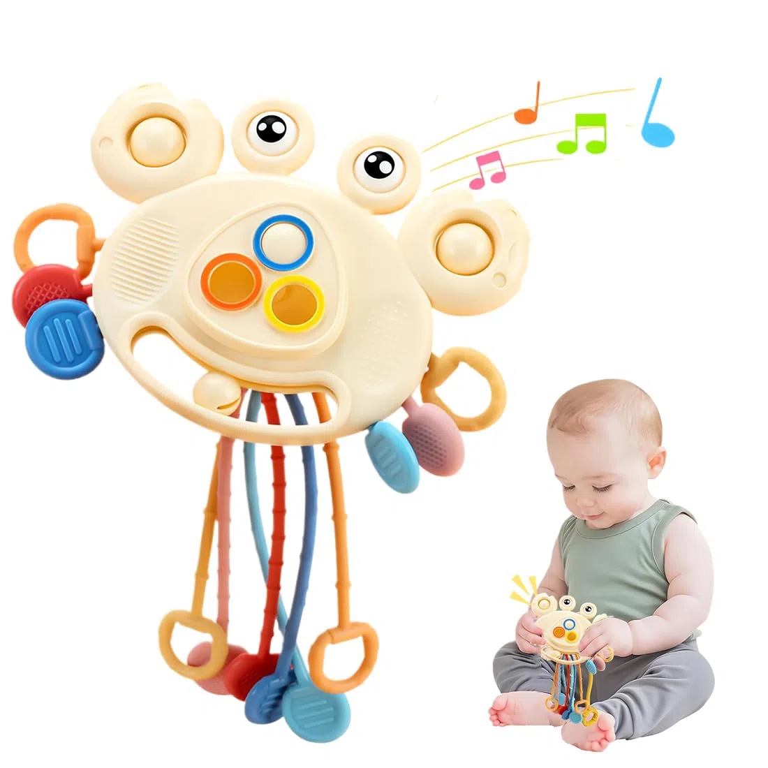 Montessori Giocattoli per bambini, Silicone Montessori, Giocattolo Montessori, Giochi Sensoriali per Neonati, Giocattoli da Viaggio per Bambini, Bambini per Abilità Motorie Fini