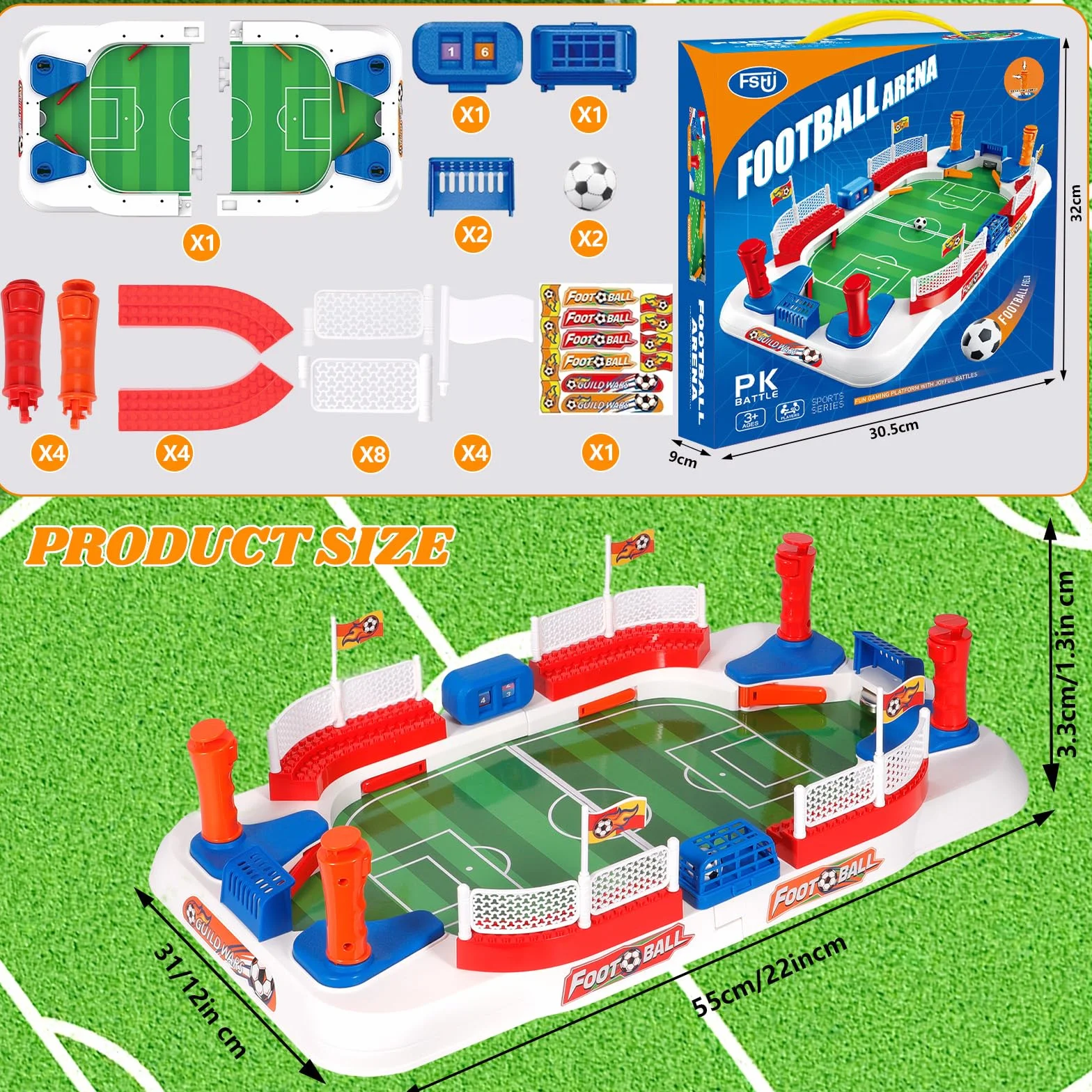 Biliardino per Bambini, Mini Calcio Balilla per Due, Interattivo Biliardino, Calcetto Balilla Giochi Da Tavolo Da Casa Regalo Bambino per Bambini 4-10 Anni, Adulti, Feste Di Famiglia