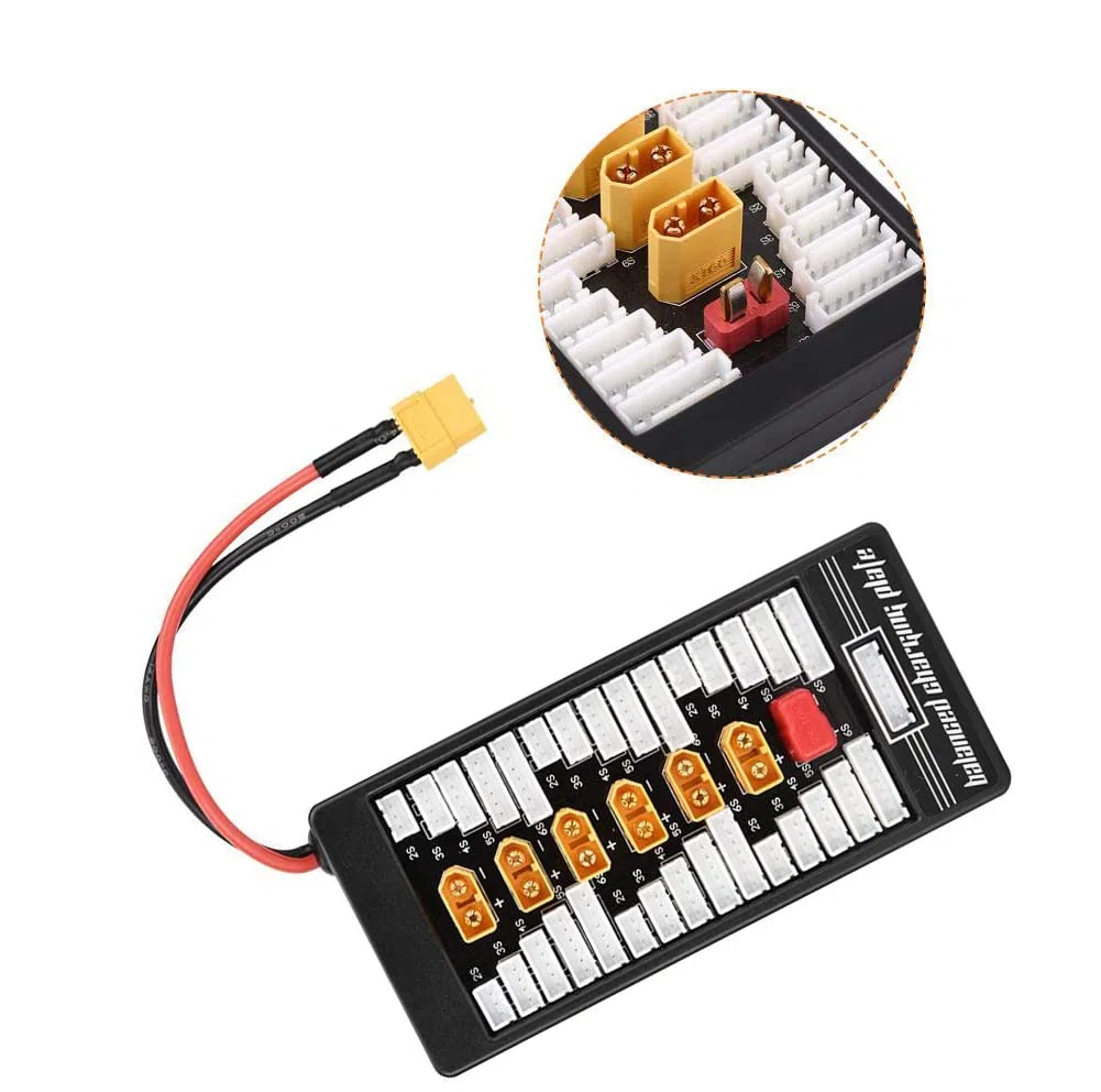 WANGCL RC XT60 Parallel Charging Board Balance Charger Expansion Spina XT60 Compatibile con batterie LiPo 2-6S