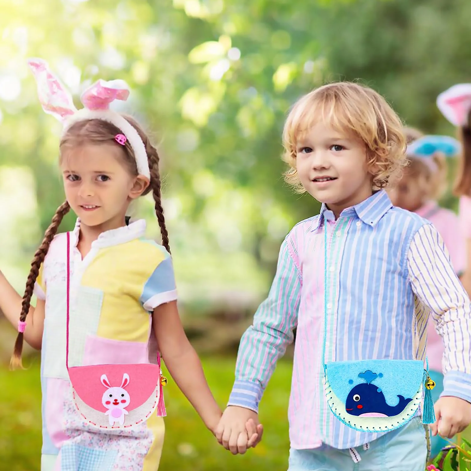 Omnikryp Set da Cucito Fai da Te per Bambini, Kit Cucito Bambina, Pacchetto da Cucire Include 6 Semplici Progetti Set Lavoretti Cucitura, Confezione da Cucire per Bambini Educativi e Principianti