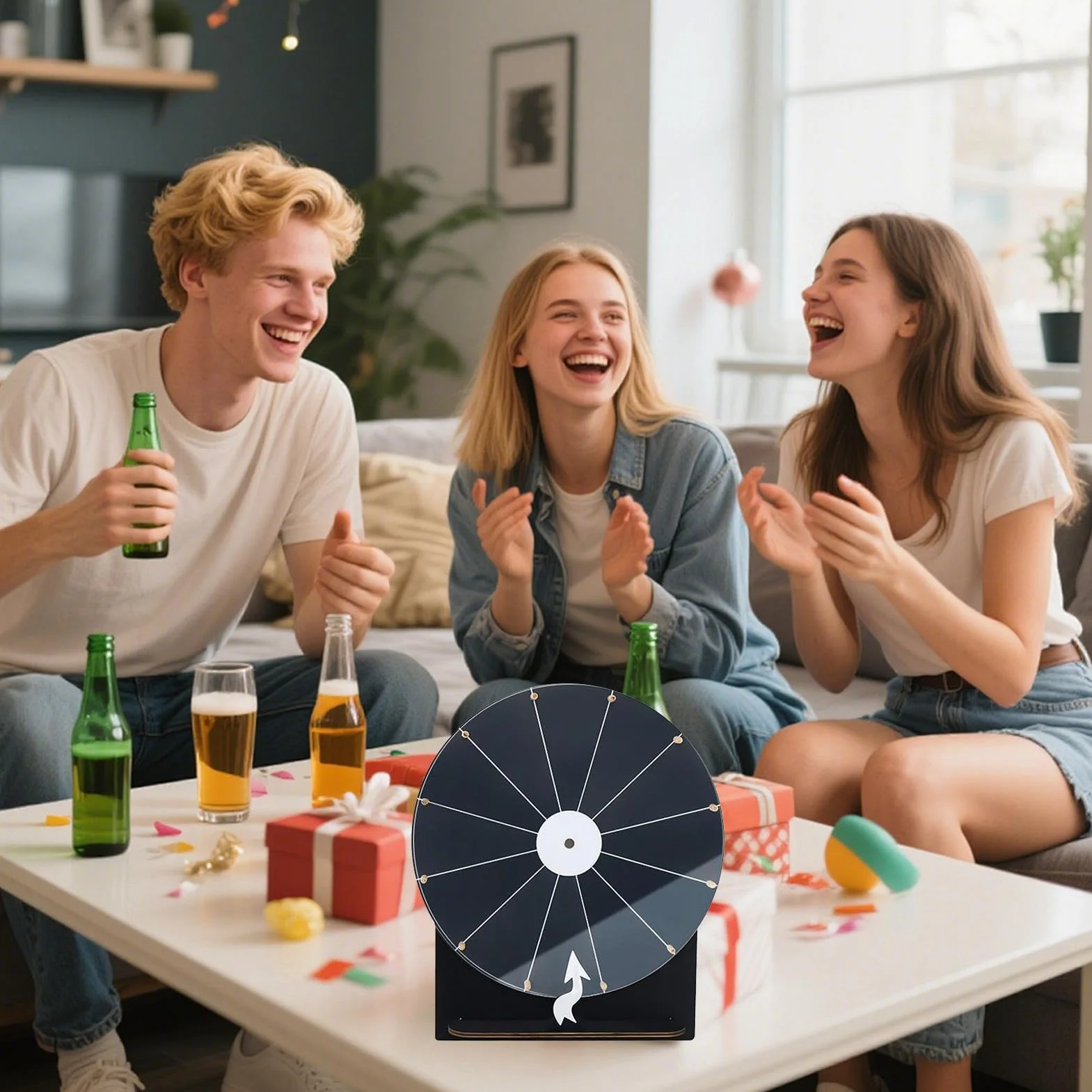 Ruota dei Premi,Ruota Legnosa 28 Cm per Fiere della - Giochi Rotanti per Serate in Famiglia Ricompense Scolastiche,Feste Compleanni Bambini Ragazzi Adulti Eventi