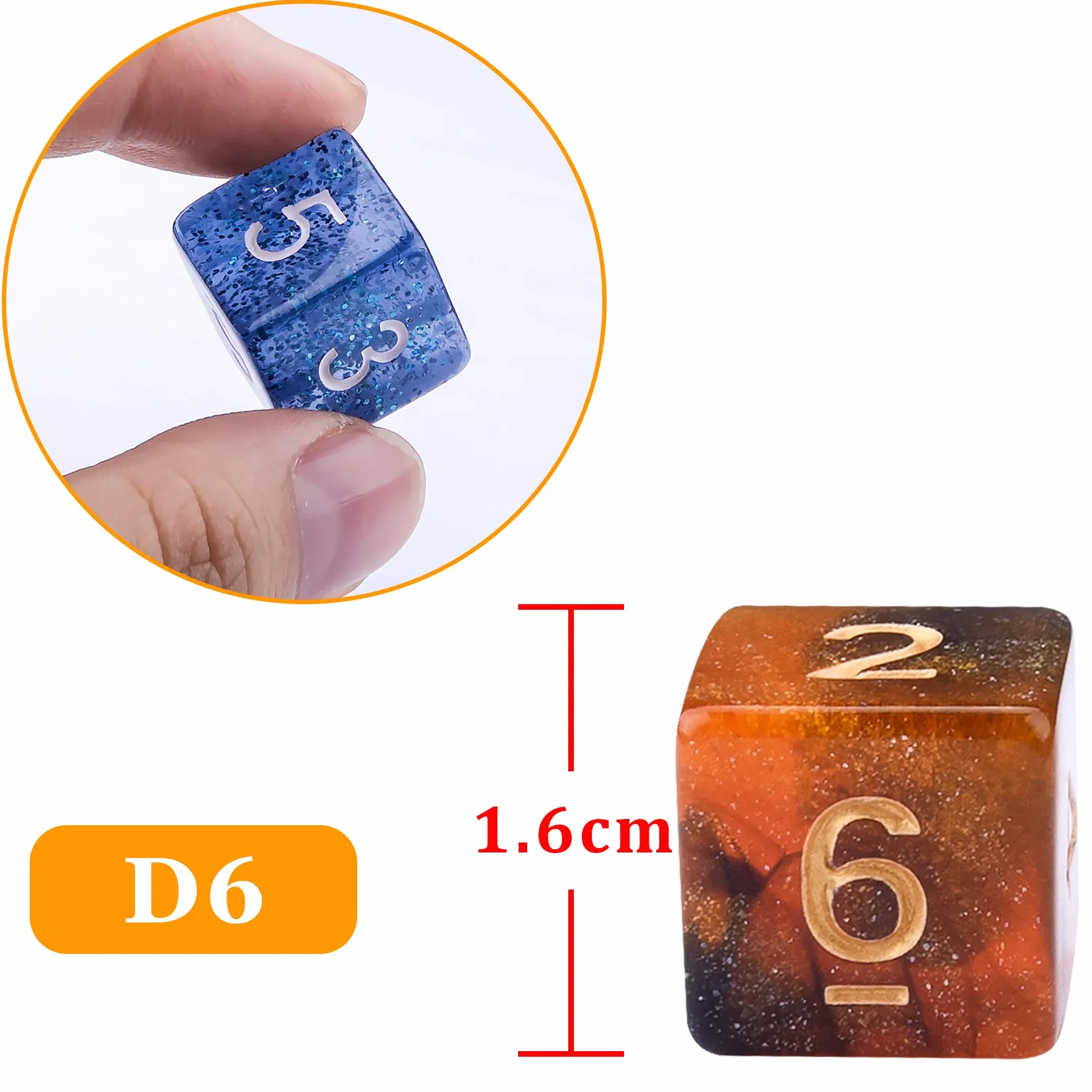 SIQUK 35 Pezzi Dadi Poliedrici 6 Facce Dadi da Gioco Colorati Dadi per DND Rpg Gioco e Matematica con Borse di Velluto