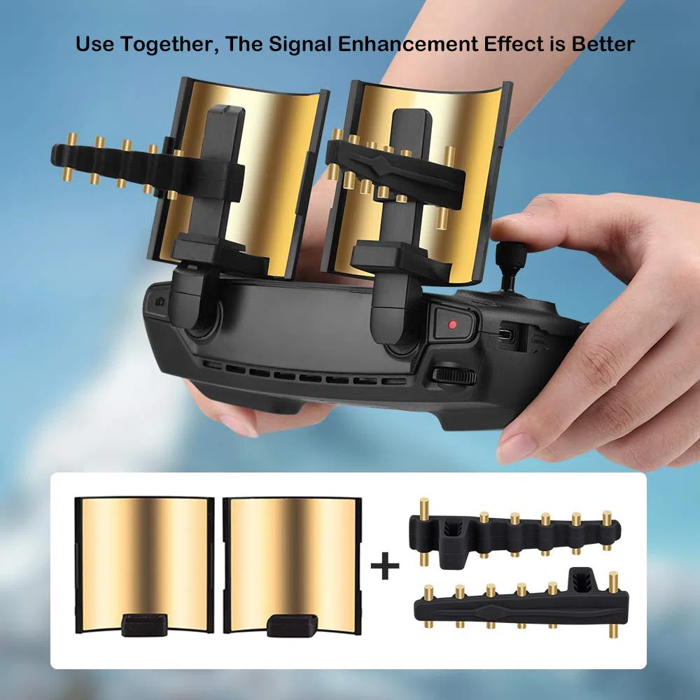 JOYSOG Amplificatore di segnale per DJI Mavic Mini/Mavic 2/Mavic Pro/Mavic Air, antenna Yagi + estensione della gamma di specchi parabolici, set di accessori