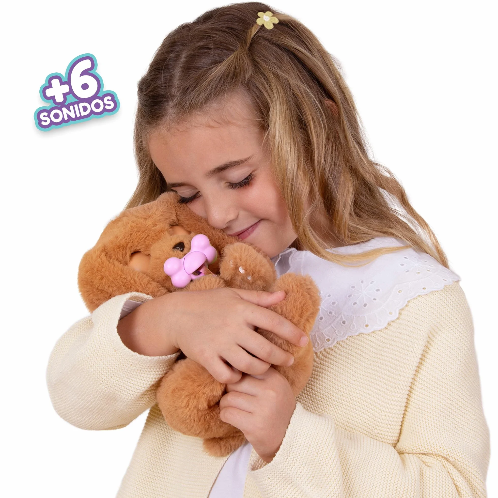 Baby Paws Cocker, Peluche Interattivo con Suoni, Apre e Chiude gli Occhi ed Include Borsetta, Copertina, Giocattolo Bambine e Bambini +3 Anni