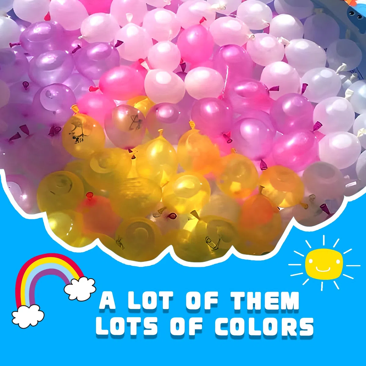Palloncini d'Acqua, Colorato Bombe Dacqua Palloncini, Palloncini D'acqua Autosigillanti a Riempimento Rapido, con accessori per riempimento da rubinetto, Palloncini Acqua Riutilizzabili per Bambini