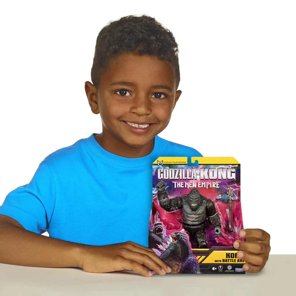 MonsterVerse Godzilla x Kong: The New Empire, action figure giocattolo da combattimento di Kong, personaggio iconico del film da collezione, include la funzione Ascia da battaglia, adatto per bambini