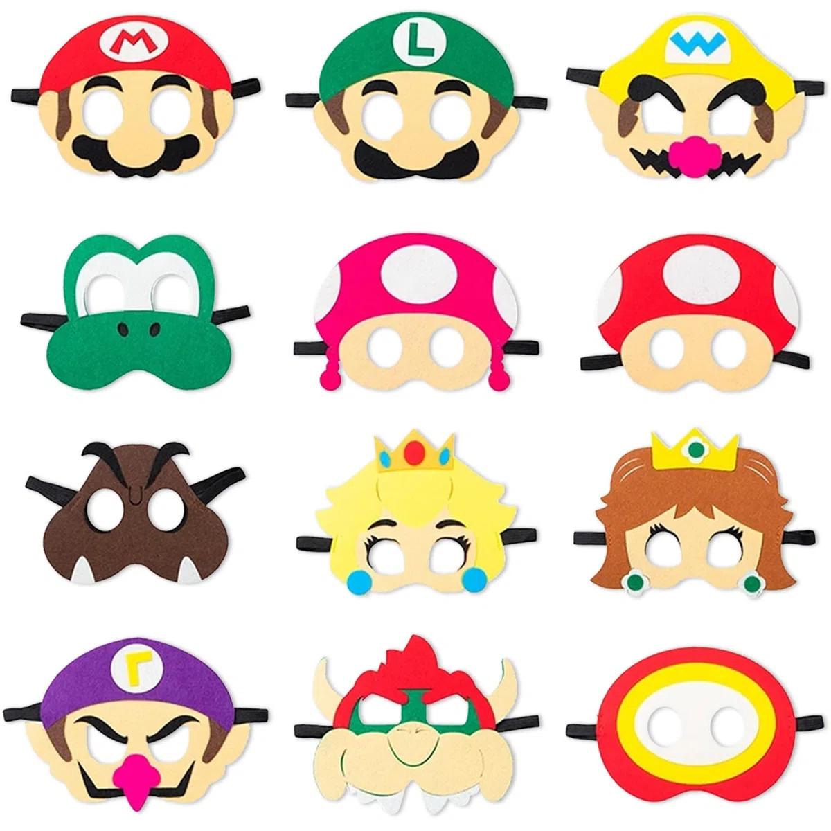 12 Pezzi Maschere Mari, Maschera Mari Compleanno, Maschera Feltro, Animali Bambini, Maschere Cosplay, Articoli per Feste, Compleanno di Ragazzi e Ragazze, Mascherata, Festa di Gioco di Ruolo