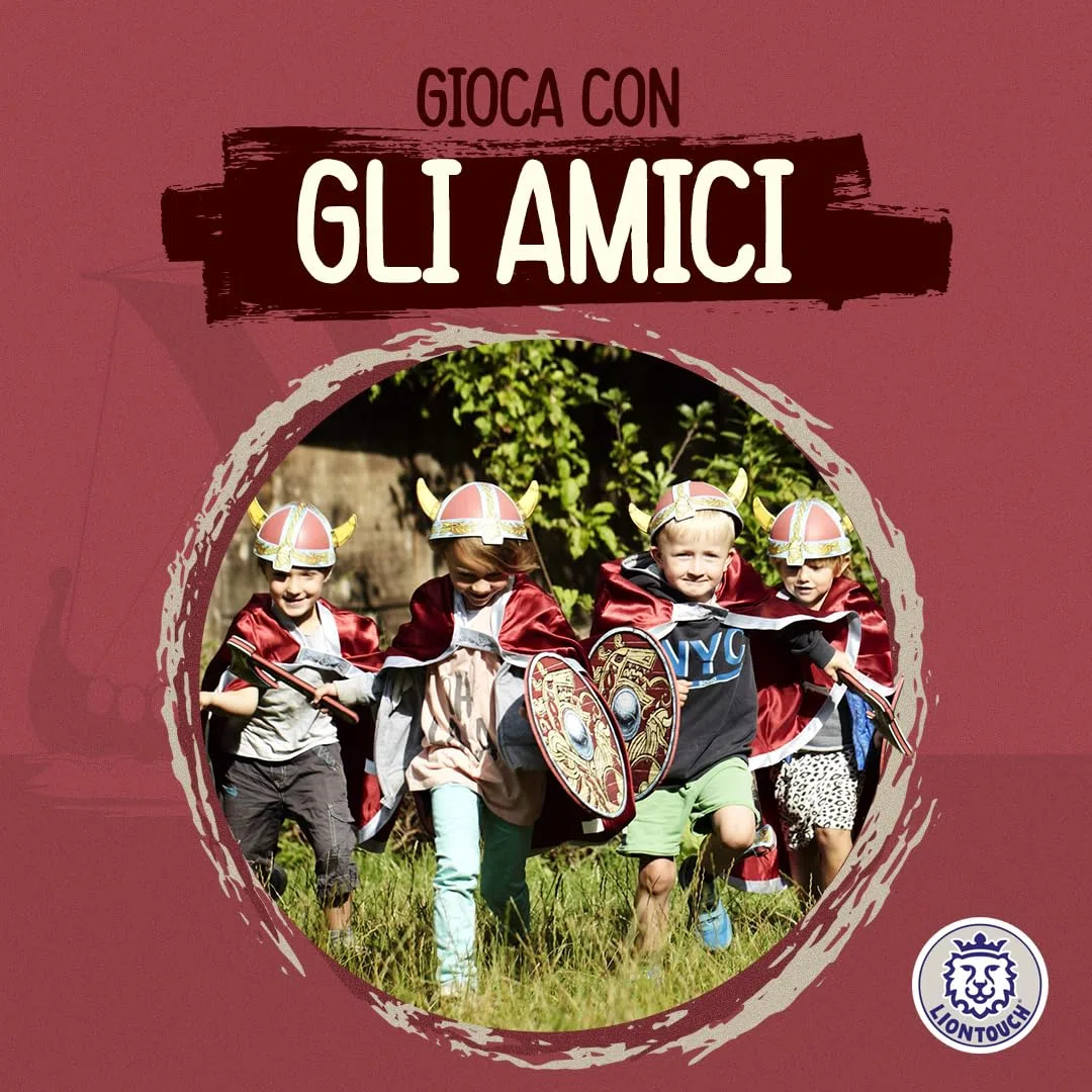 Liontouch - Ascia Vichinga | dai 3+ Anni | Giocattolo Medievale in Gommapiuma di Capo Harald per Piccoli Guerrieri e Giochi da Berserker | Arma Sicura per Costumi e Travestimenti da Bambino