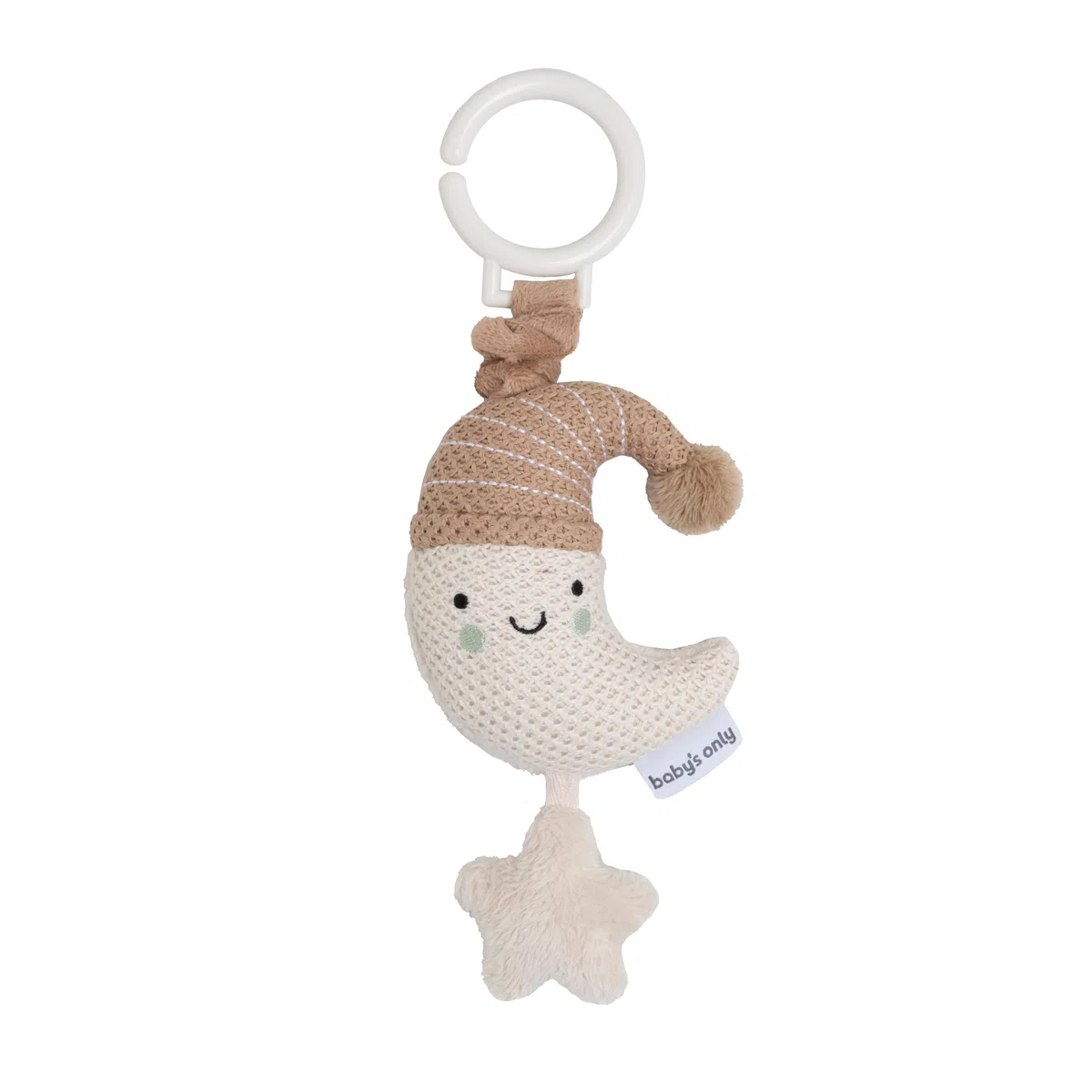 BO BABY'S ONLY - Luna Vibrante Heaven - Giocattolo per Passeggino, Seggiolino Auto, Maxi-Cosi, Neonati - Clay/Warm Linen