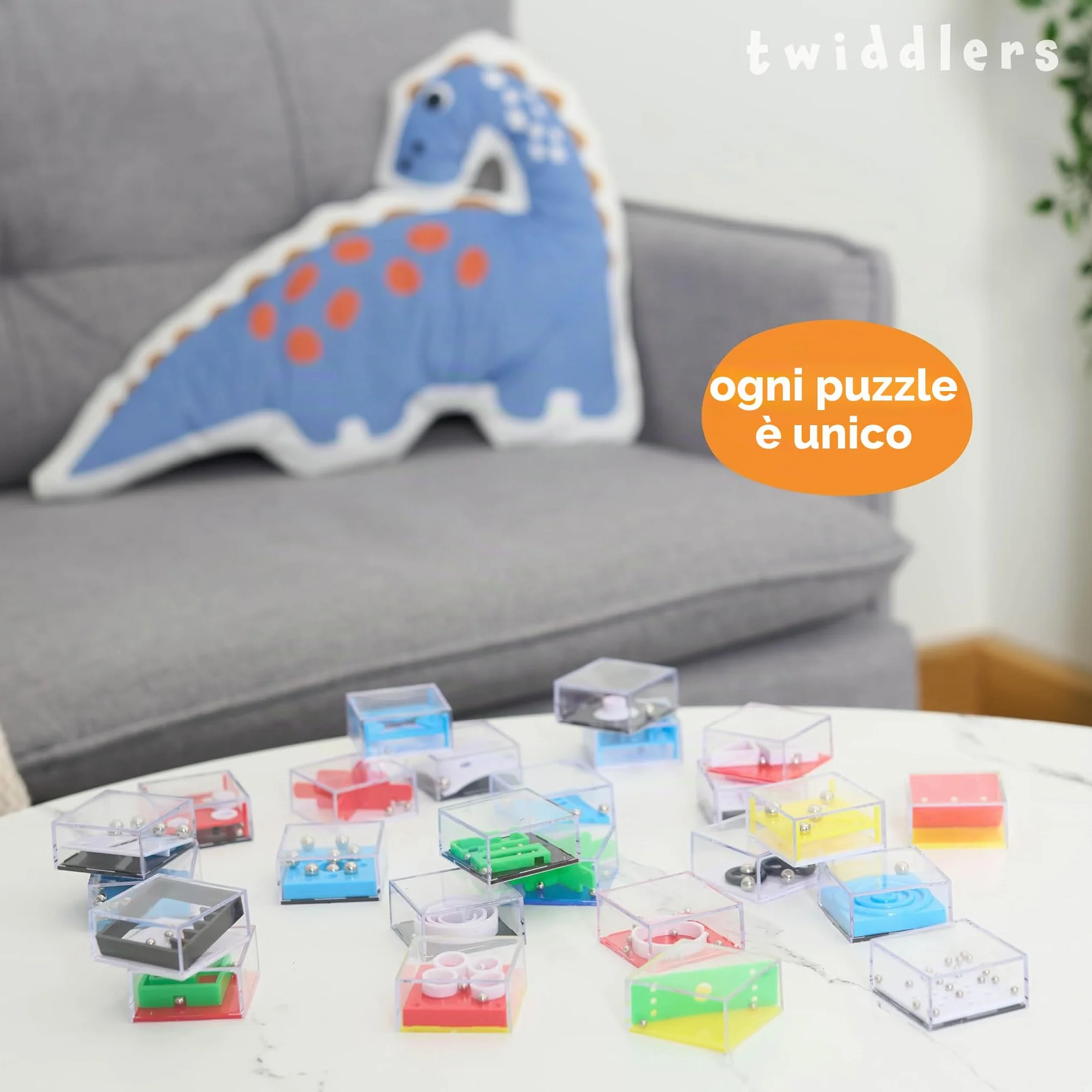 THE TWIDDLERS - 28 Pezzi Mini Giochi Puzzle Cubo Rompicapo - Perfetto per Regalini Compleanno e Fine Festa Gadget Bambini