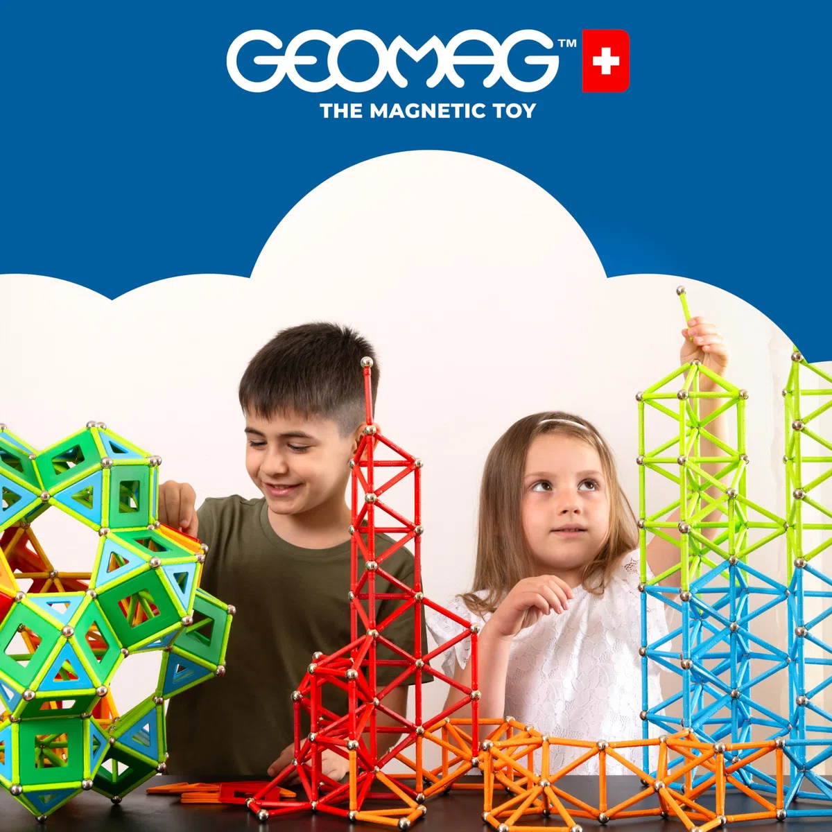 Geomag 123 - Magicube Mix & Match, 6 cubi
