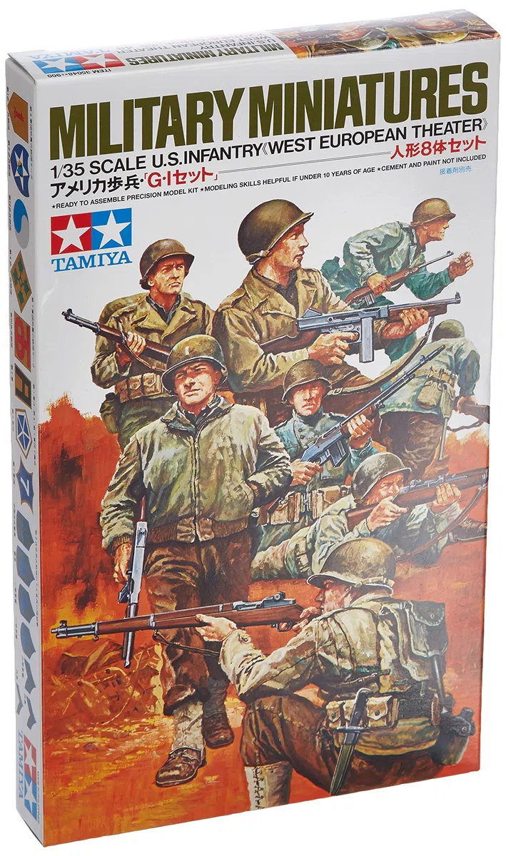 Tamiya 300035048 - Set statuette soldati della seconda guerra mondiale, 8 pz., scala 1:35