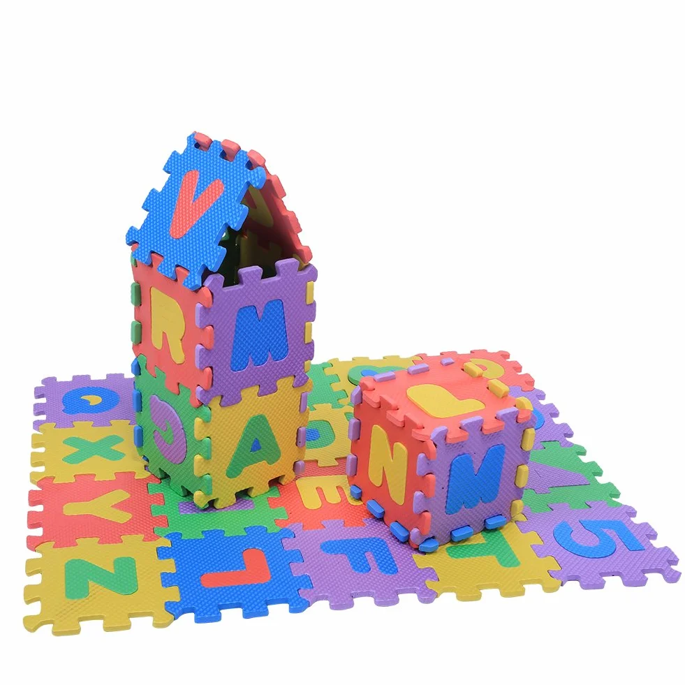 Tappeto Puzzle Per Bambini,Tappetino Da Gioco Per Bambini Puzzle In Schiuma, 36 Pezzi Tappeto Da Gioco In Schiuma Eva Morbida Piastrelle Per Pavimenti Multicolore Per Bambini Numeri E Lettere Neonati