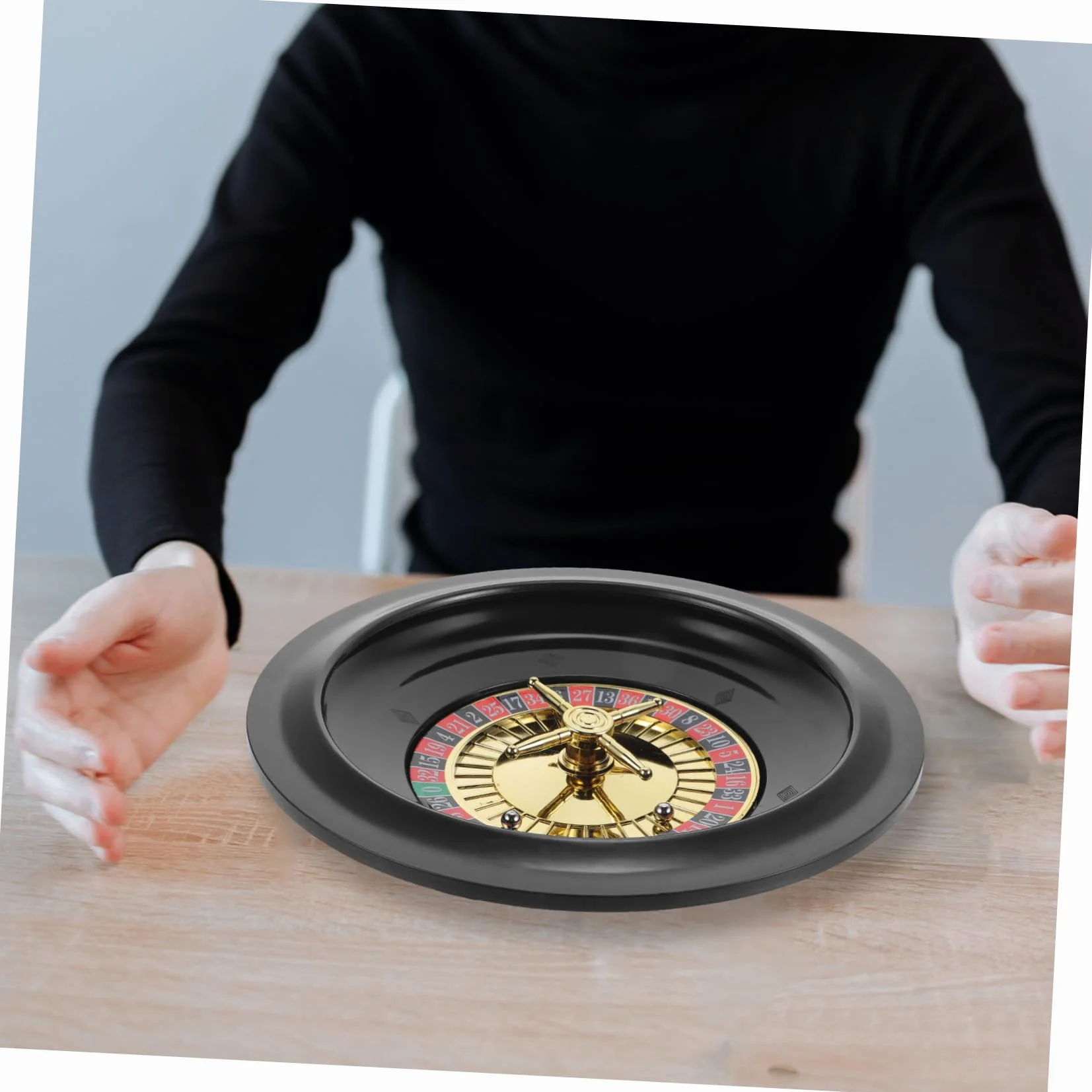 Ruota da Poker Russa Rotante per Festa 25,5X25,5X4,5Cm in Plastica, Design Unico e Pratica da Trasportare per Adulti e Bar