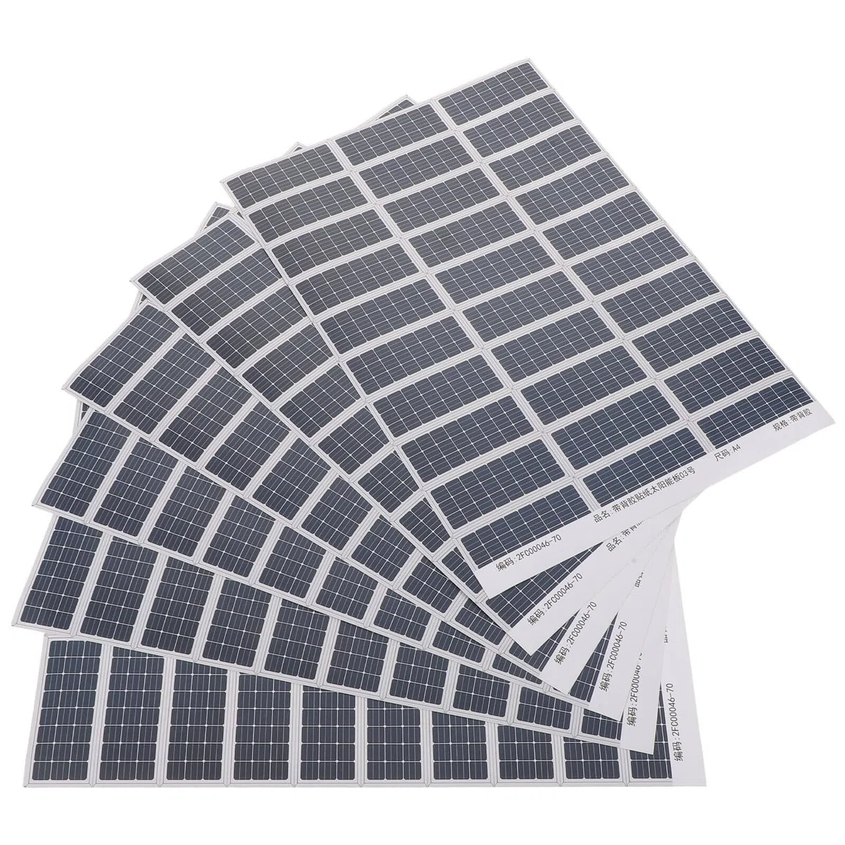 6 Fogli Adesivi Pannelli Solari Fotovoltaici per Modelli Architettonici, Carta Patinata Resistente e Design Realistico per Modellismo Creativo e Fai-da-te