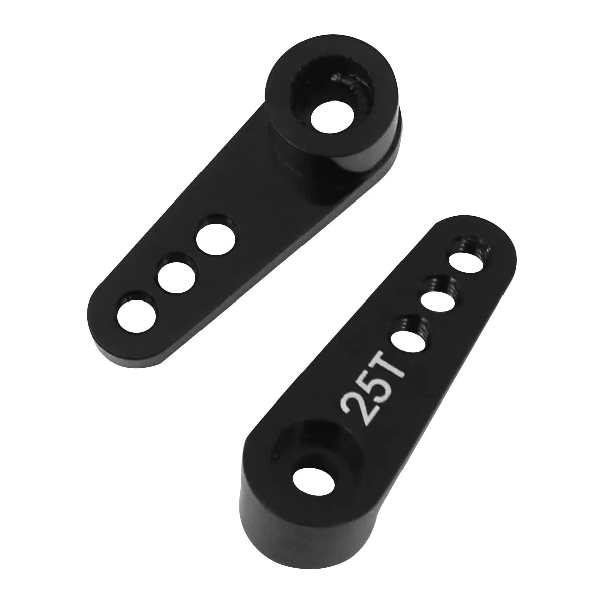 WANGCL 5PCS 25T Servo Horn Alluminio Servo Horn Arm 28mm per 1/10 RC Car RC Crawler Monster Trucks Compatibile con FUTABA GM995 GM996R Servo - Nero