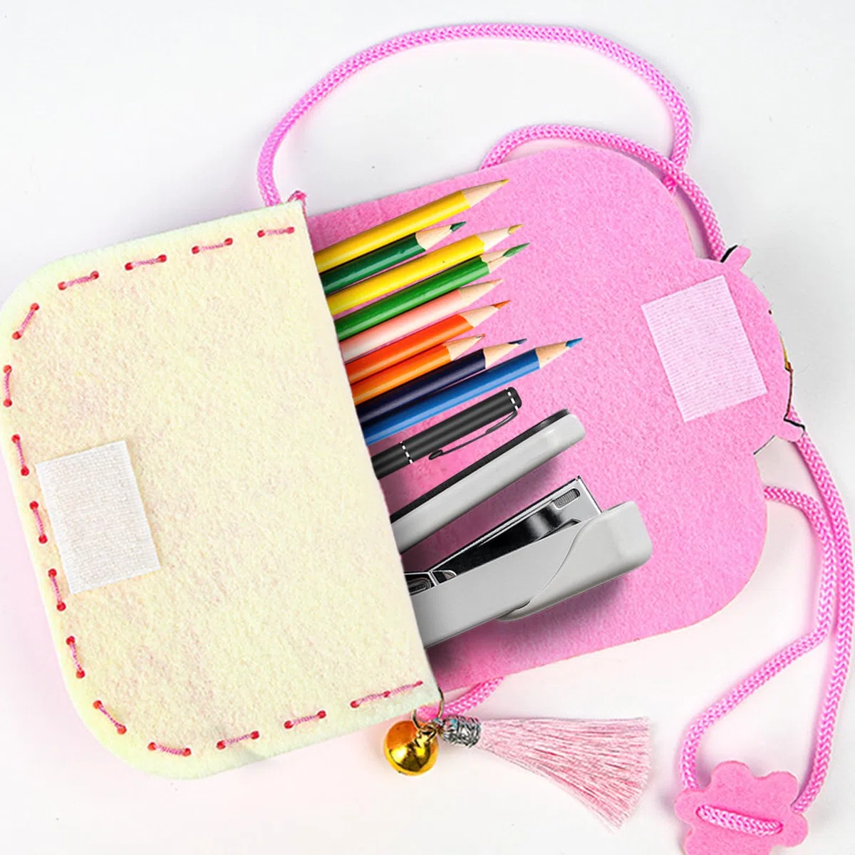 TECHEEL Set di 6 Borse da Cucito Fai da Te per Bambini - Kit Creativo Regalo