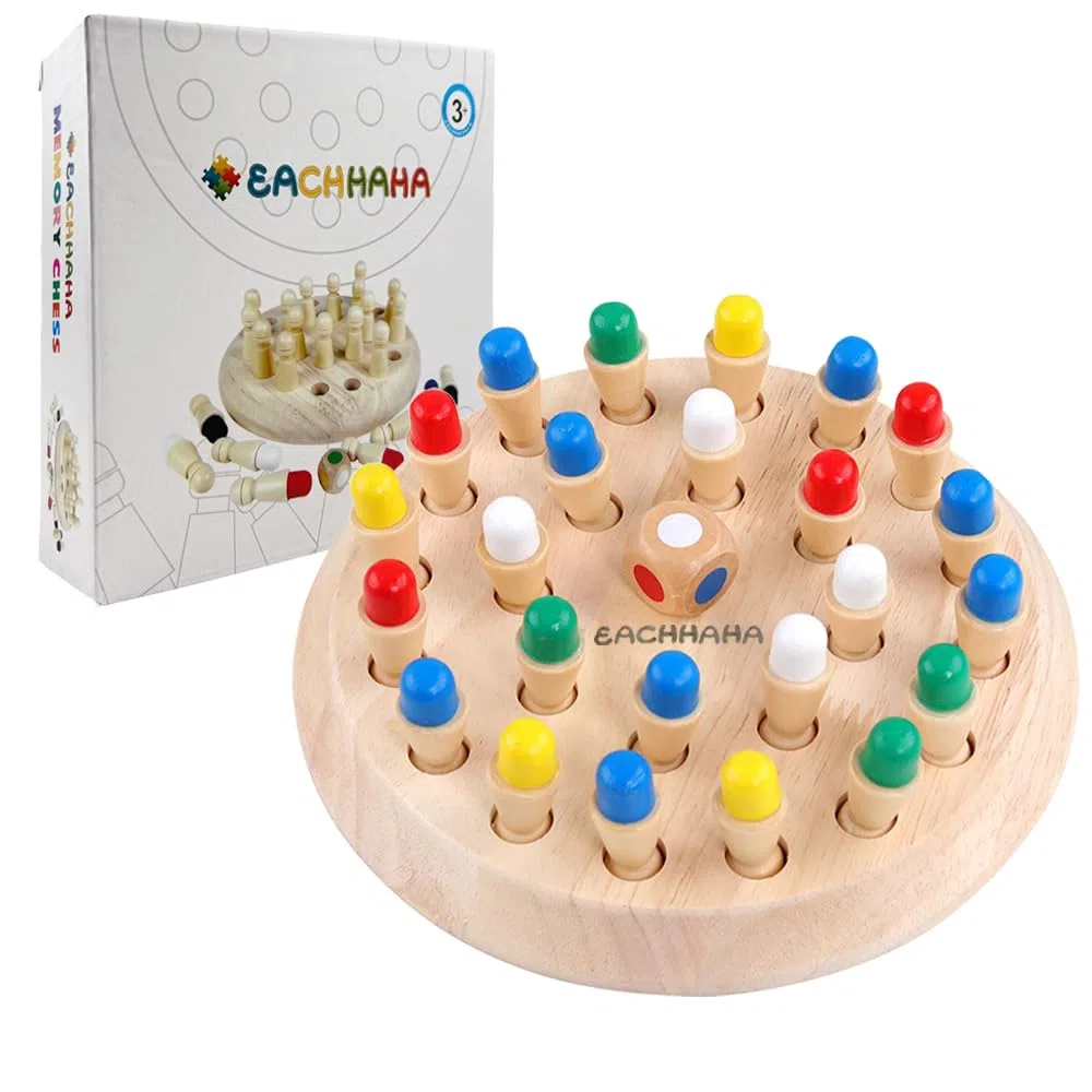 scacchi di memoria,scacchi della memoria gioco, giochi montessori 4 anni,giochi per anziani,giocattolo per bambini da allenamento di memoria, regalo adatto per bambini e anziani