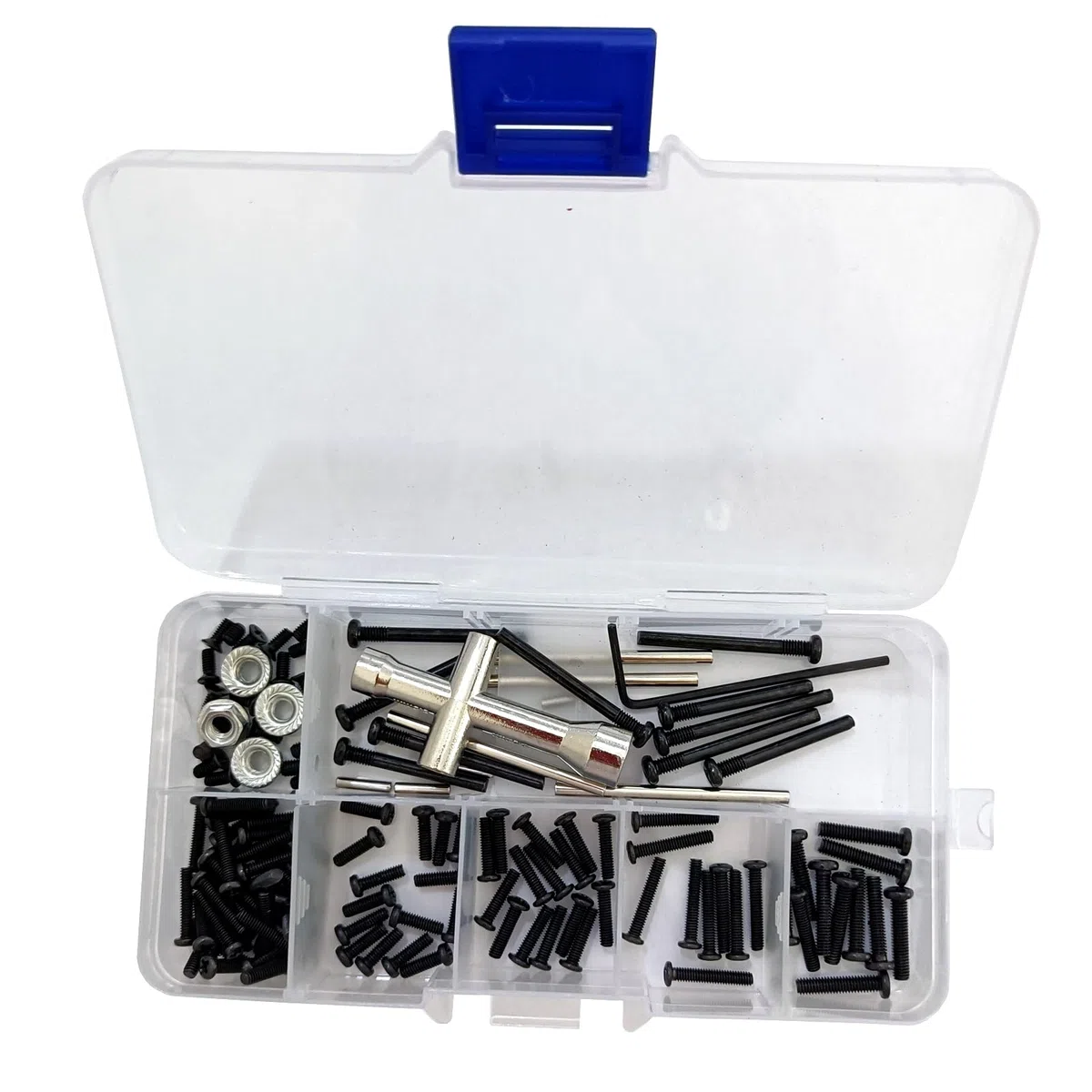 RC Auto Vite Box Kit Kit di Riparazione Accessori Viti Set Hardware Fasteners Compatibile con Hyper Go H16BM H16DR H16 MJX 16207 16208 16209 16210 1/16 Scale RC Upgrade Parti