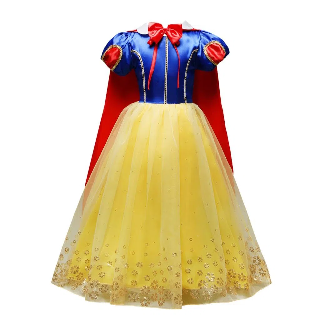 Lito Angels Vestito Costume Principessa Biancaneve per Bambina, Vestirsi Festa di Fantasia