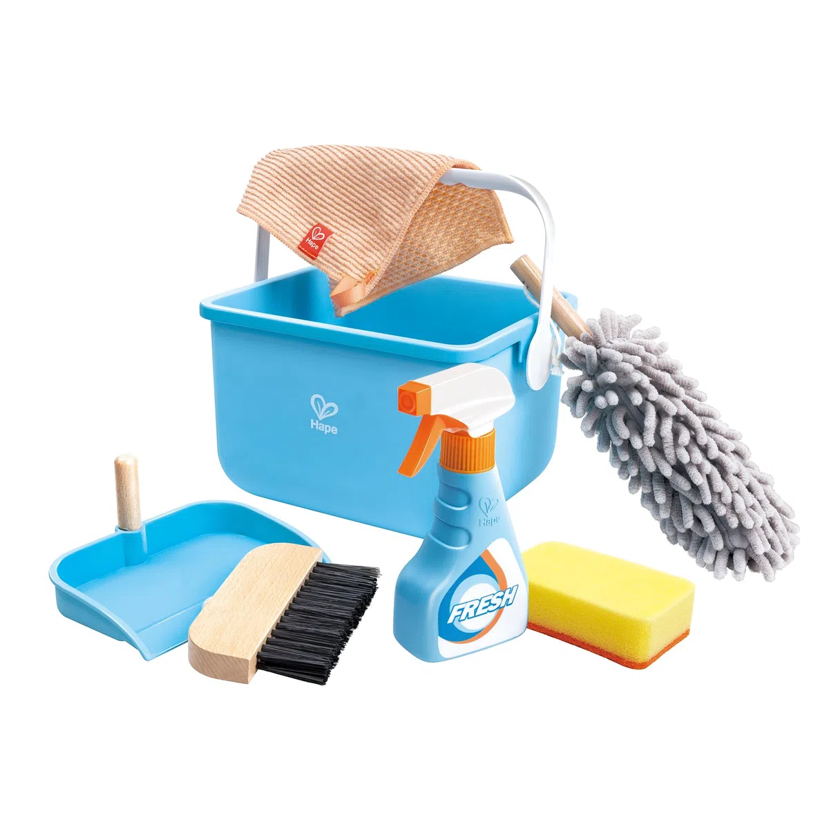 Hape Set Secchio per Pulizie per Bambini - Gioco di Imitazione con Strumenti di Pulizia per Piccoli Aiutanti