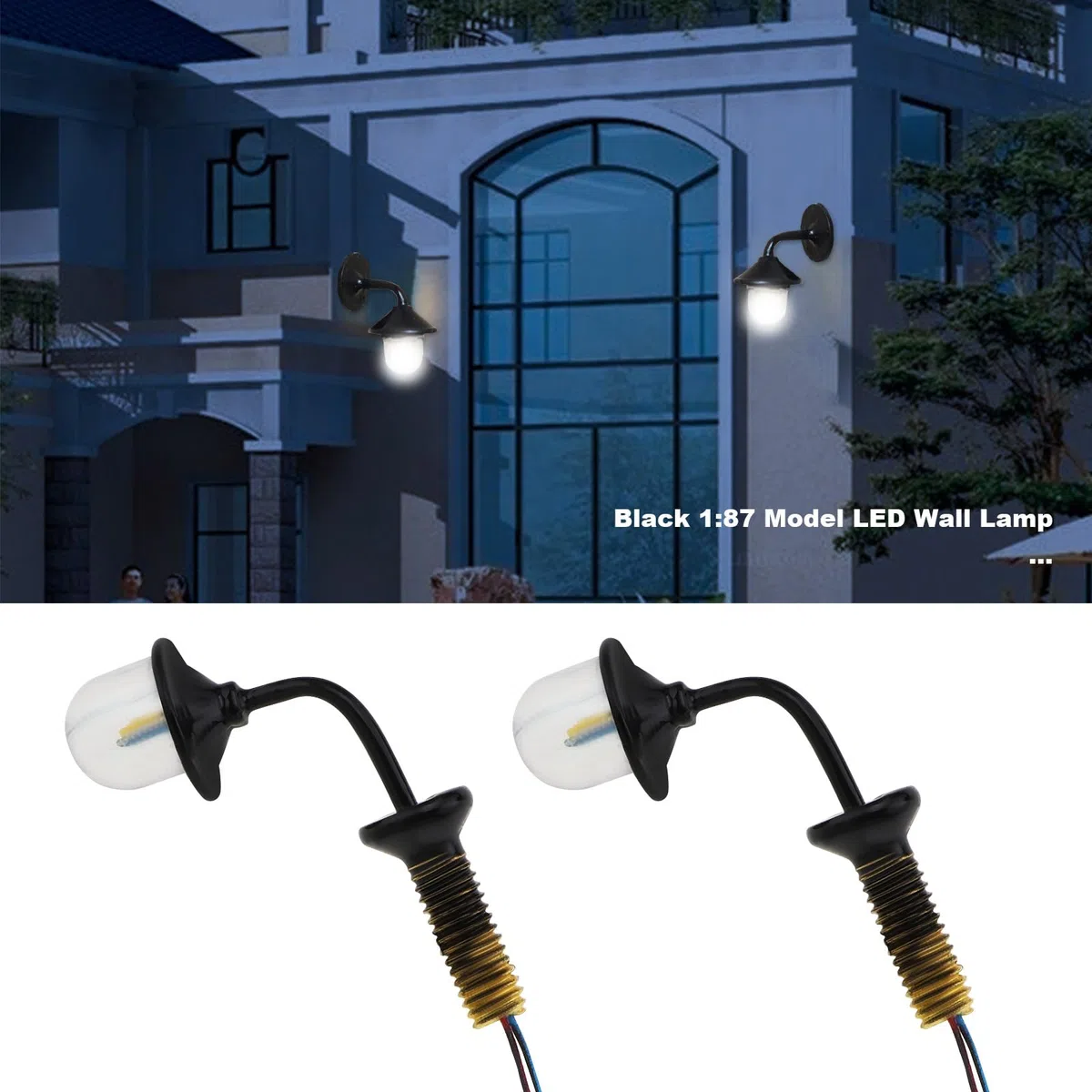 5 Pezzi Lampade Da Parete A LED Modello Lampada Da Parete Per Esterni In Scala 1:87 Sostituzione Lampione Stradale Per Modellismo Ferroviario Giardini In Miniatura Cortili Paesaggi 3V