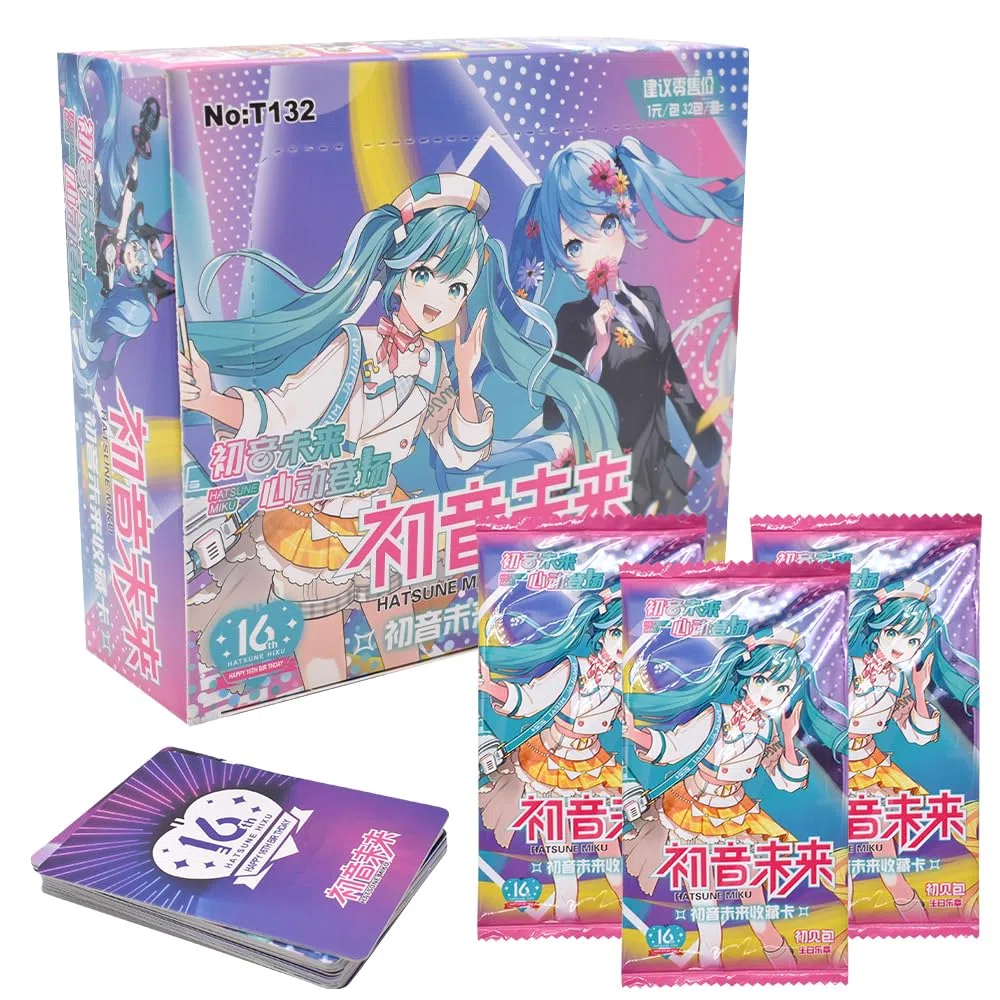 Miiku Carte Anime Collezionabili - 160 Pezzi Trading Cards Game, 32 Pacchetti con 5 Carte per Pack per Bambini