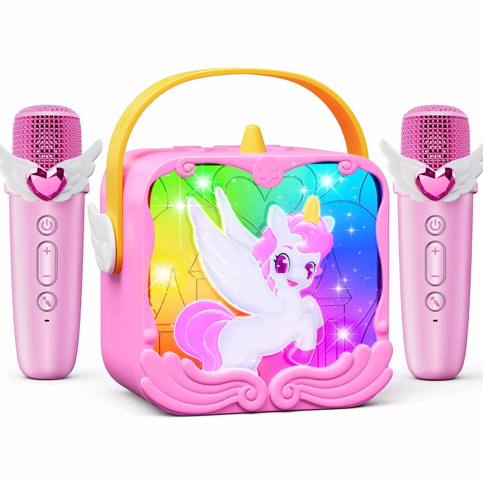 Kidluna Unicorno Karaoke Microfono Bluetooth con Luce LED Bambini 3-12 Anni Regalo Bambina