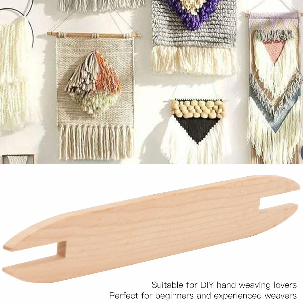 2 pezzi navetta per tessitura in legno, kit di strumenti per tessitura fai-da-te, navette in legno per tessitura bastoncini per artigianato a maglia fai-da-te